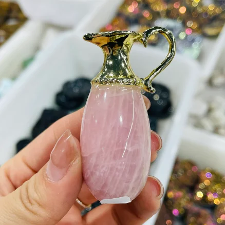 

Natural Rose Powder Crystal Makes Lovely Fashion Pot Home Decoration