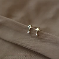 fashion simple gold plated star stud earrings and stud cute student girlfriend jewelry party accessories anniversary gift