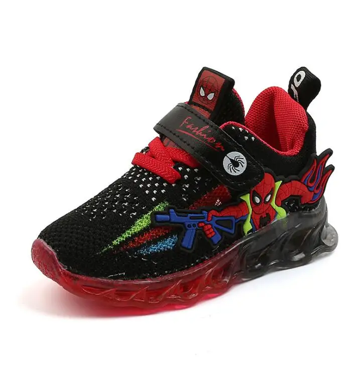 Кроссовки Детские с подсветкой дышащие Нескользящие спортивная обувь