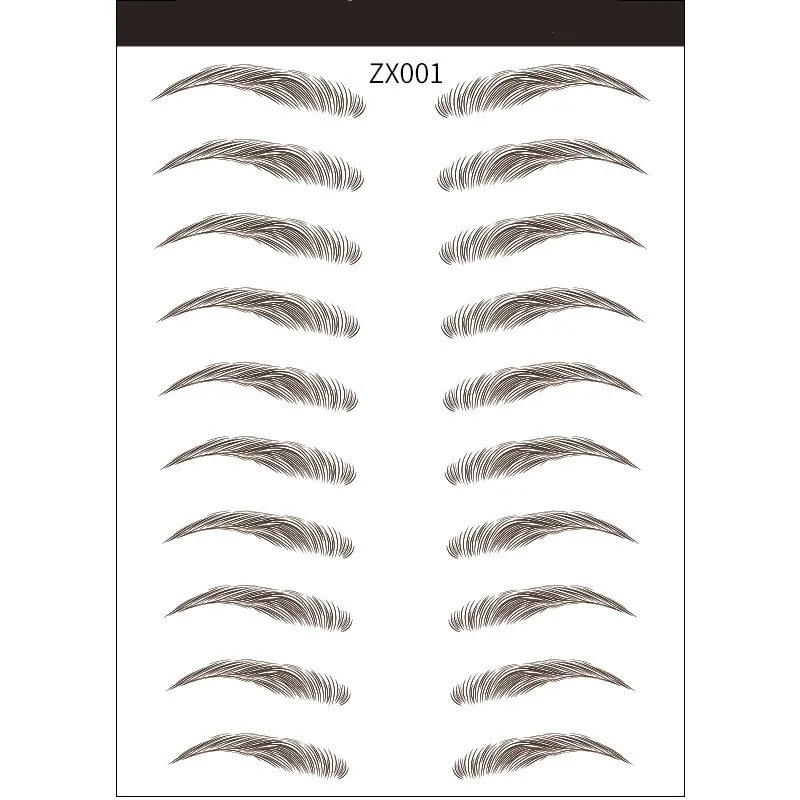 

Fashion New Simulated Ecological Eyebrow Sticker 3D Waterproof Semi-Permanent Natural Eyebrow Sticker Thrush Artifact Female