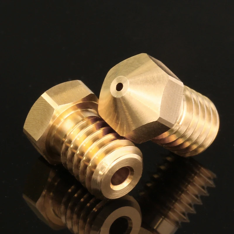 Высококачественные латунные сопла серии V6 для 3D принтера 0 4 мм Резьбовая M6