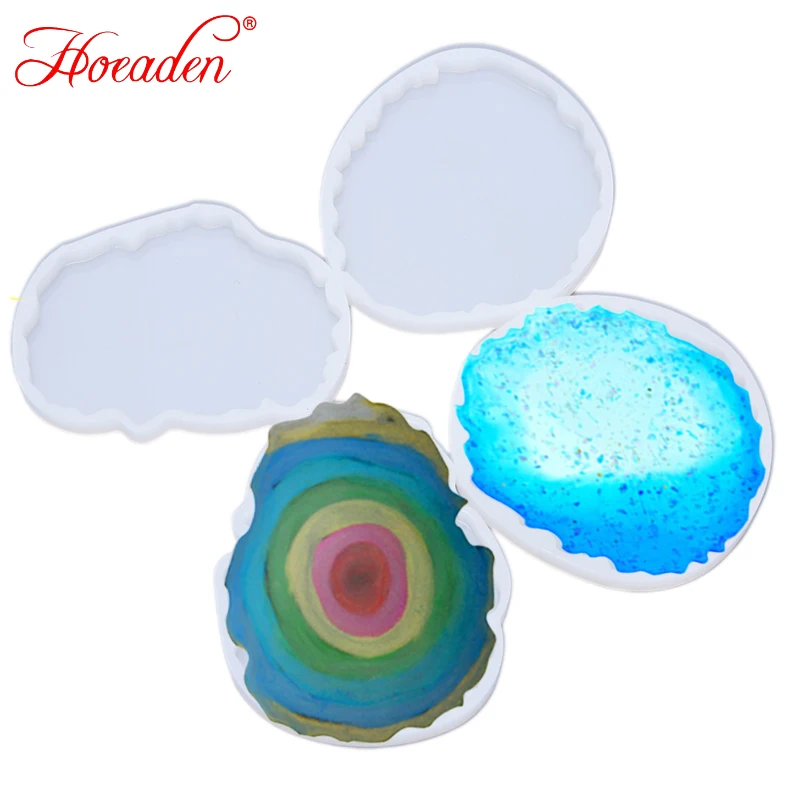 

Silicone Mold Resin Silicone Coaster Wave Cloud Shape Pad Mold Epoxy Mould DIY Craft ToolAA