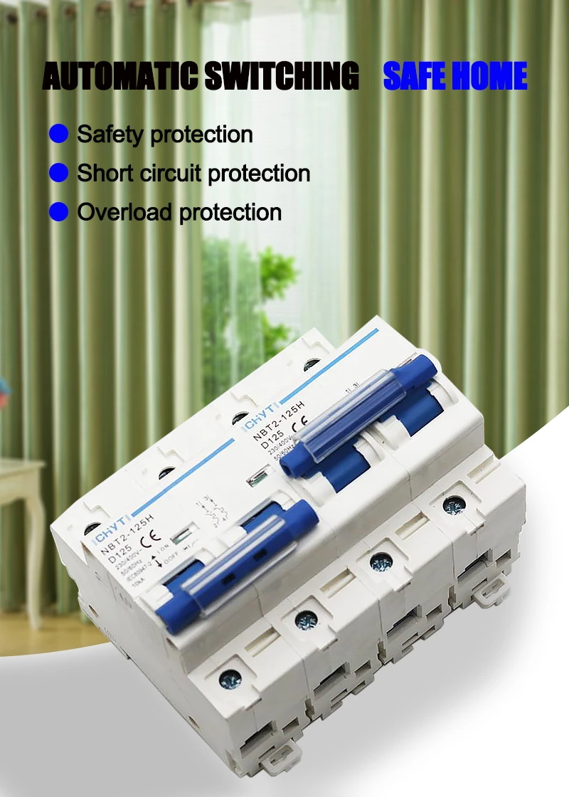 100a, 125a, mts, interruptor de bloqueio manual, mcb 50hz 60hz, 400v