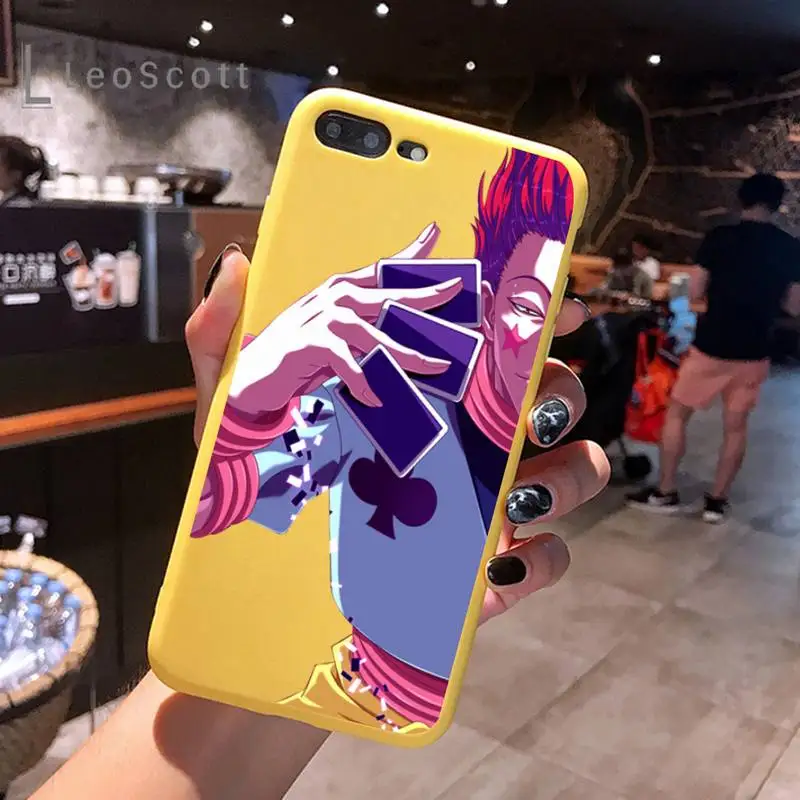 

Hunter x Hunter Phone Case Yellow Candy Color for iPhone 6 7 8 11 12 s mini pro X XS XR MAX Plus