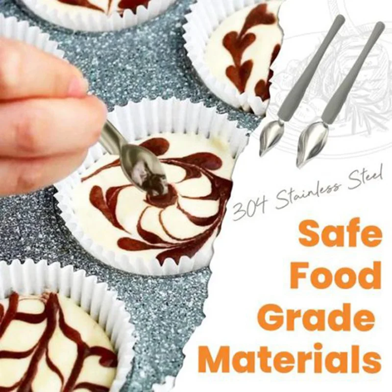 Нержавеющая сталь ложка для соуса Пособия по кулинарии Western Еда выпечки десертов