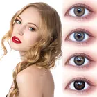 Контактные линзы для глаз, цветные, голубые, серые, с диоптриями