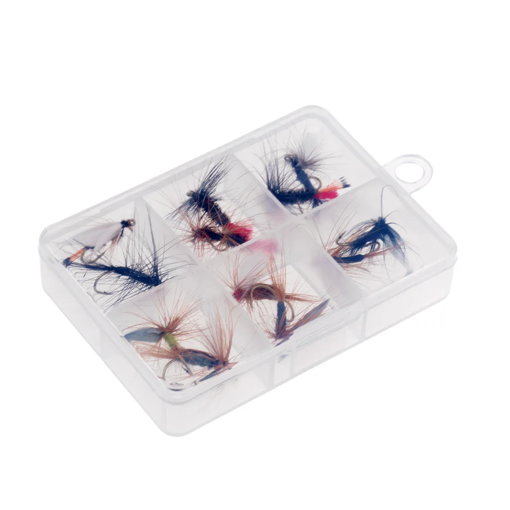 

12 Pieces Various Dry Fly Trout Salmon Dry Flies Fishing Lure Set Insect Style Artificial Bait Single Hook Lures pesca
