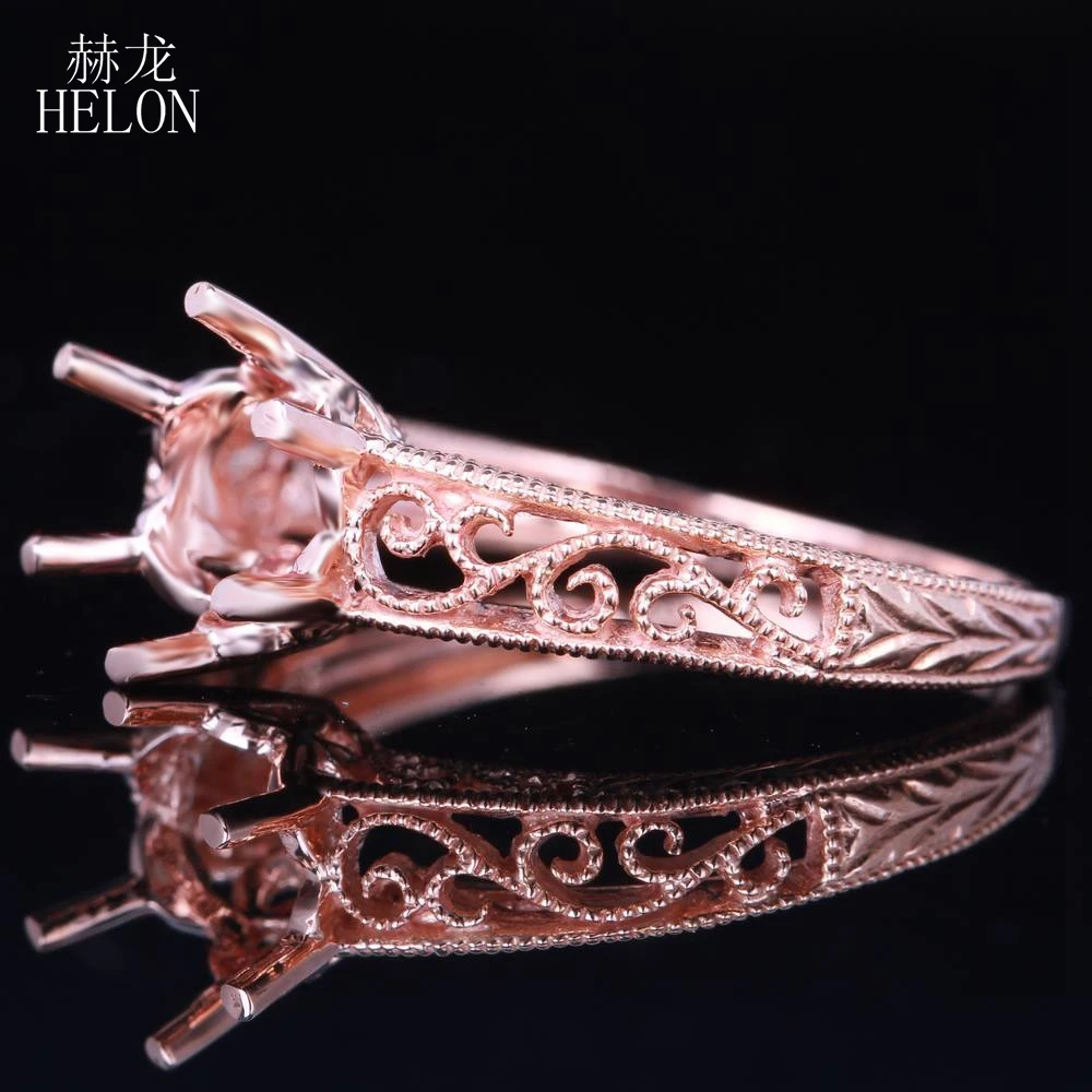 HELON круглый 7 5-8 мм твердые 10 к розовое золото для женщин в винтажном стиле Стиль