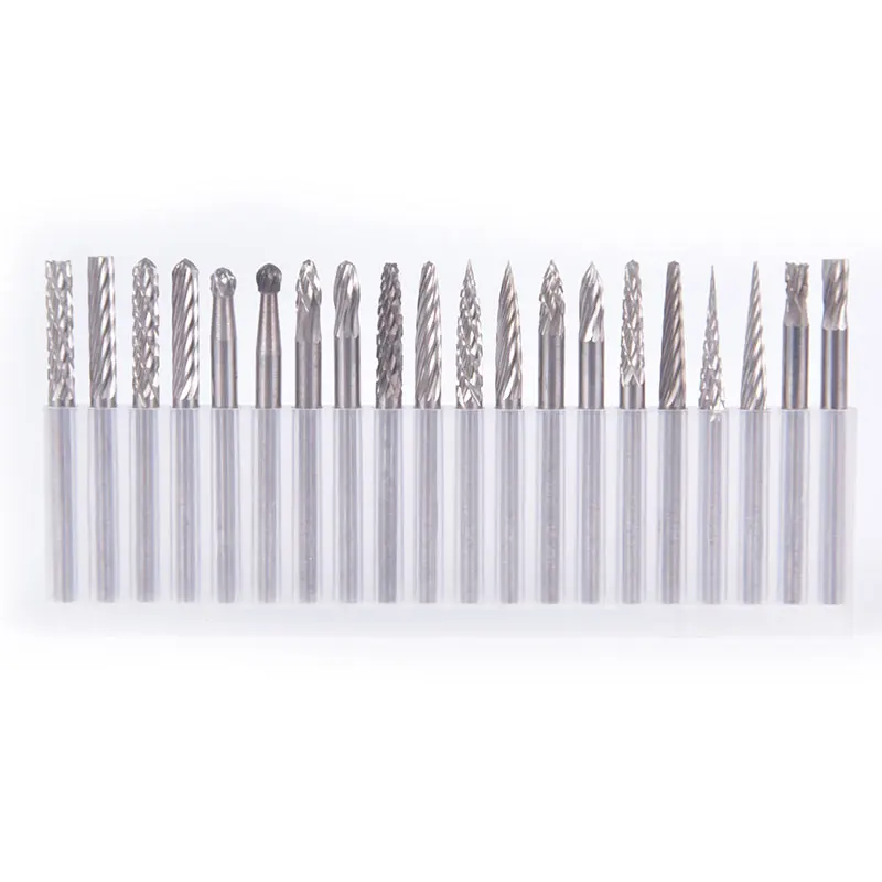 

20pcs Tungsten Carbide Rotary Burrs Set Accessories Milling Cutter Drill Bit
