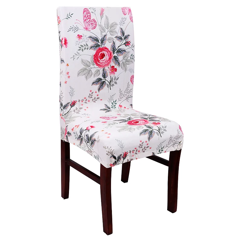 Нордическая красочная печать с цветами обеденный чехол для кресла спандекс