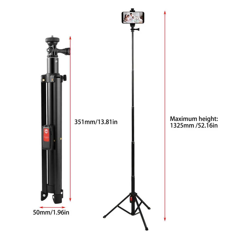 Складной штатив Bluetooth Selfiestick с беспроводным затвором монопод Автопортрет для iPhone