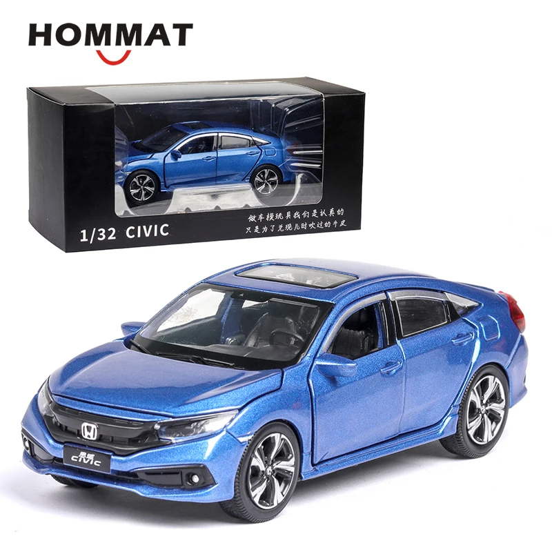 HOMMAT 1:32 Honda Civic сплав металлическая игрушка модели автомобилей 1/32 литье под
