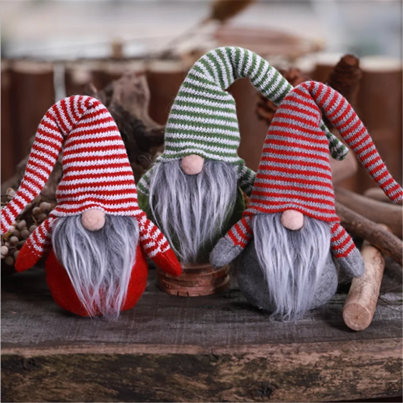 

Christmas Decoration Striped Faceless Doll Ornaments Christmas Tree Ornaments Pendant Christmas Gift Kids New Year Decoration
