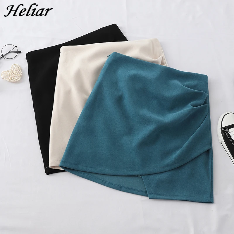 HELIAR однотонная Асимметричная юбка трапециевидная микро пляжная в