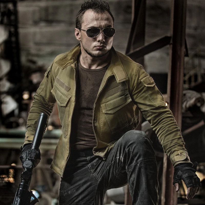 Мужская тактическая куртка армейская Осенняя уличная спортивная ретро