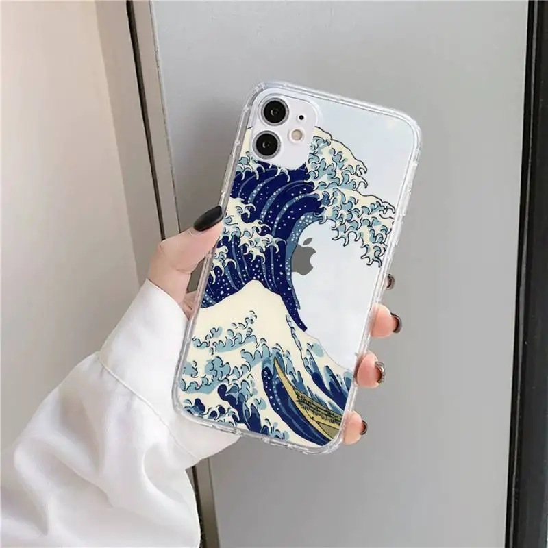 

The Big Wave of kanagawa Phone Case Transparent for iPhone 11 12 mini pro XS MAX 8 7 6 6S Plus X 5S SE 2020 XR
