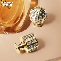 wv crystal cabinet drawer handle light luxury wine wardrobe door knobs diamond pulls knobs single hole decor furniture 330