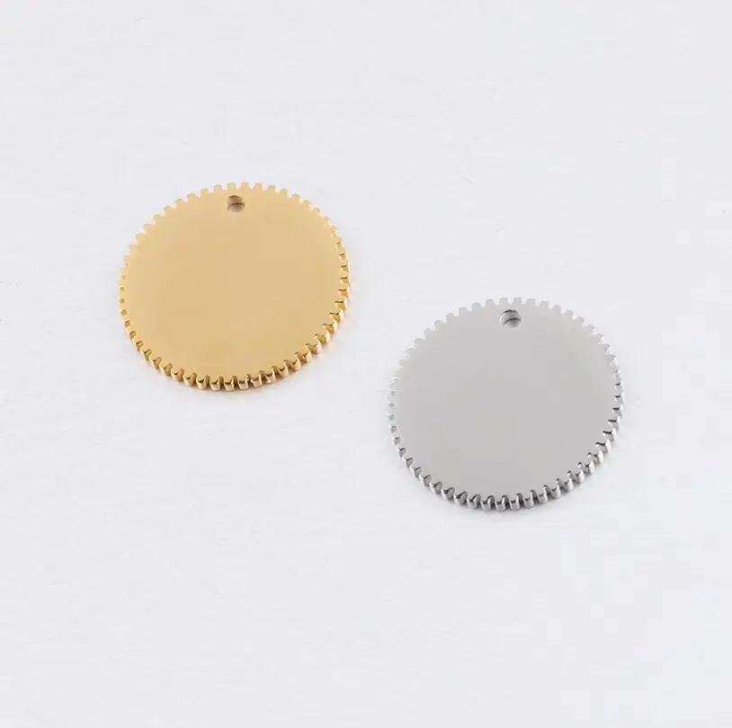 20 шт./лот зеркальная полированная Шестерня колеса из нержавеющей стали круглая