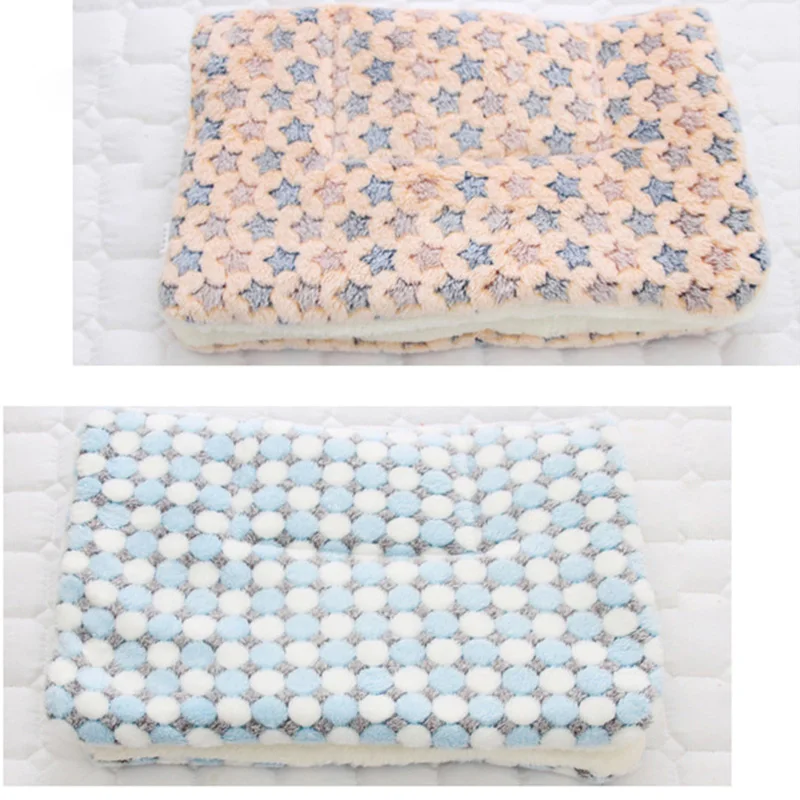 Мягкая теплая собачья кровать коврик из кораллового флиса кошка спальный