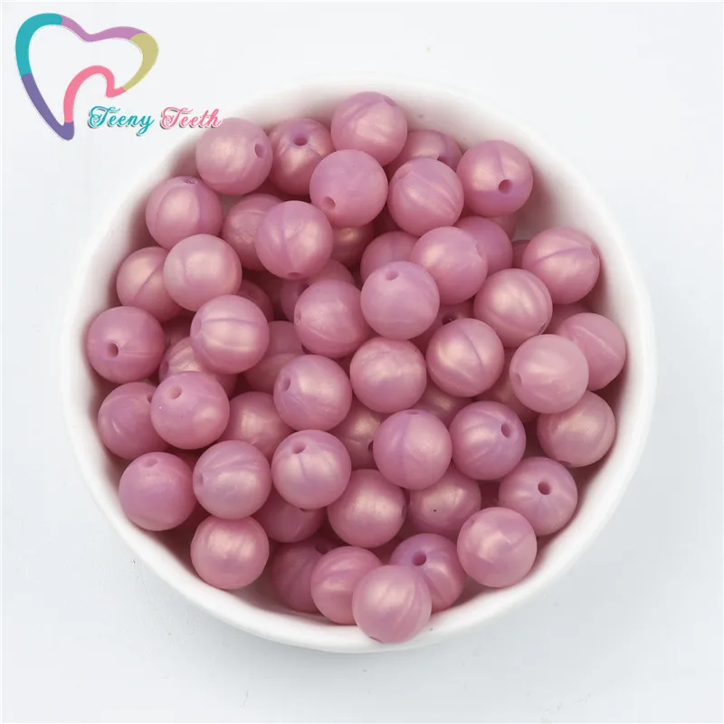 10 шт. металлические розовые красные 14-17 мм Силиконовые шестигранные шарики для