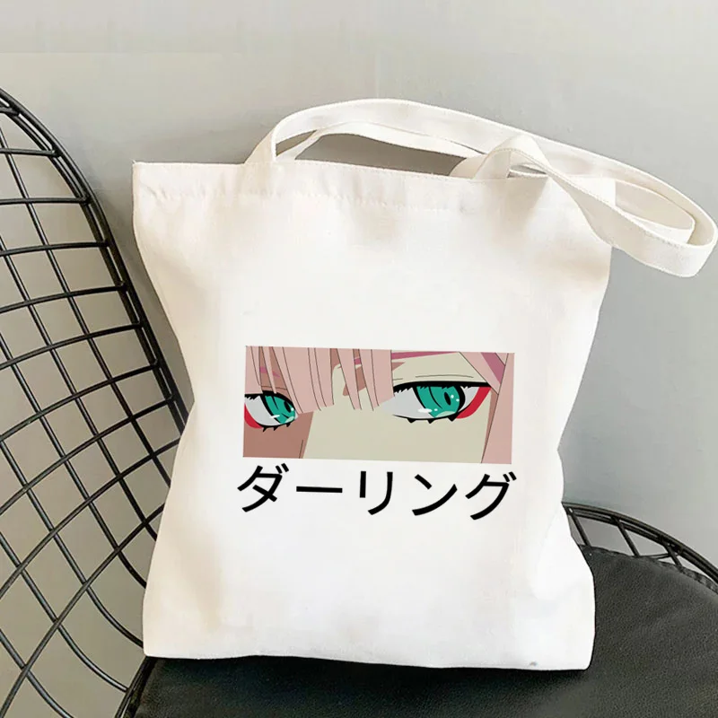 

Дорогой в Franxx класс убийц сумка для покупок хлопковая bolsa bolso продуктовая сумка для покупок многоразовая ткань ecobag