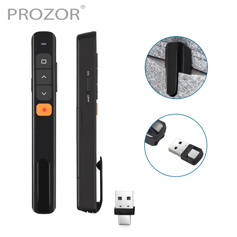 Беспроводной презентационный пульт дистанционного управления 2 4 ГГц Type C USB