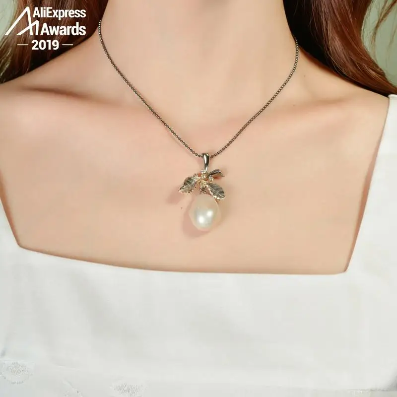 S925 Стерлинговое простое ожерелье из ракушек стандартная Подвеска для женских