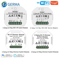 germa diy mini wifi smart light dimmer switch module smart life tuya remote control work with alexa google home 12 way 12 gang