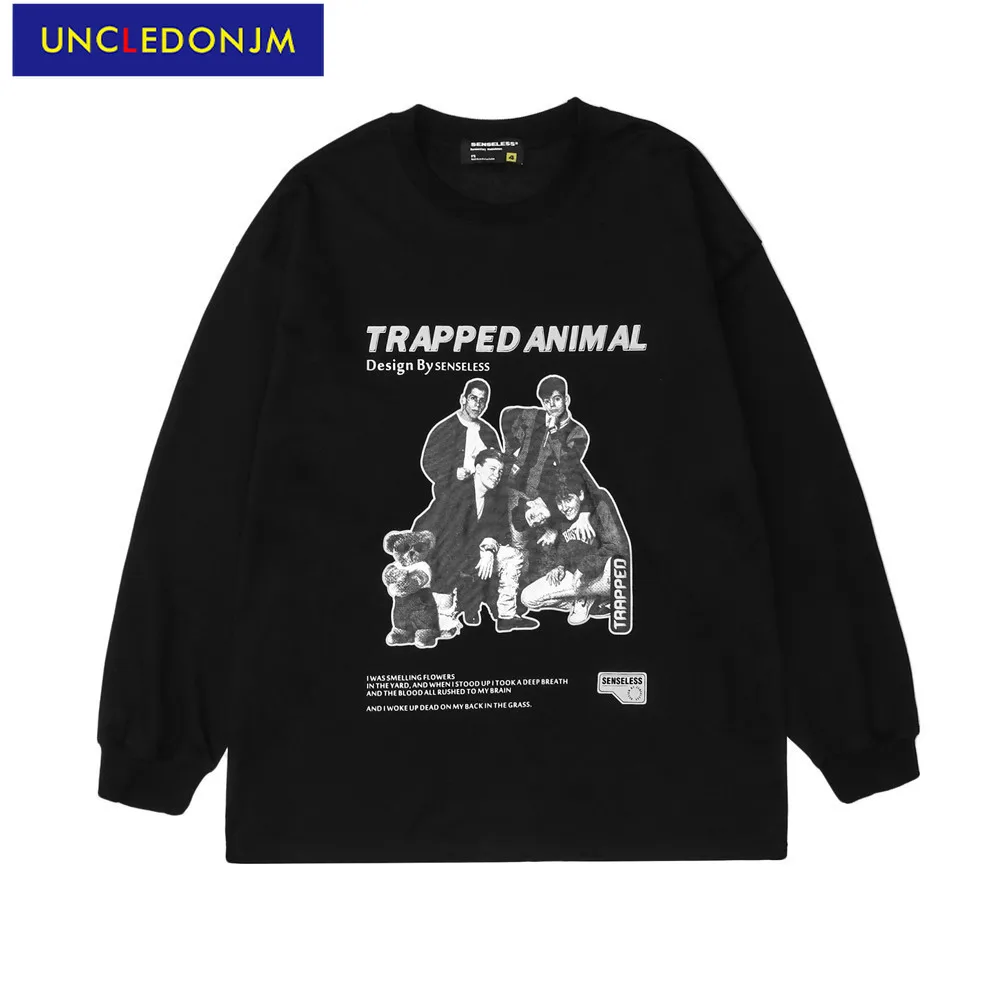 

UNCLEDONJM Graphic Sweatshirts japanese streetwear harajuku hoodie graphic crewneck sweatshirt cartoon designer sweatshirt T801