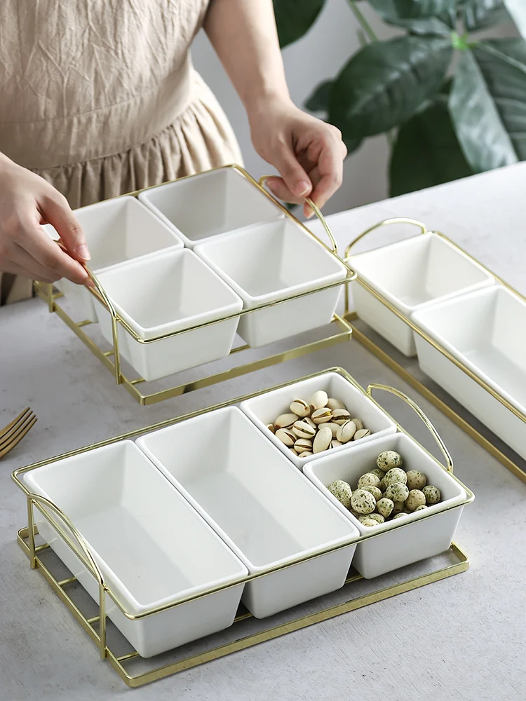 

Железная сетка для гостиной, тарелка для сушеных фруктов, тарелка для соуса, Бытовая Керамическая тарелка для фруктов, фотопластина LB022908