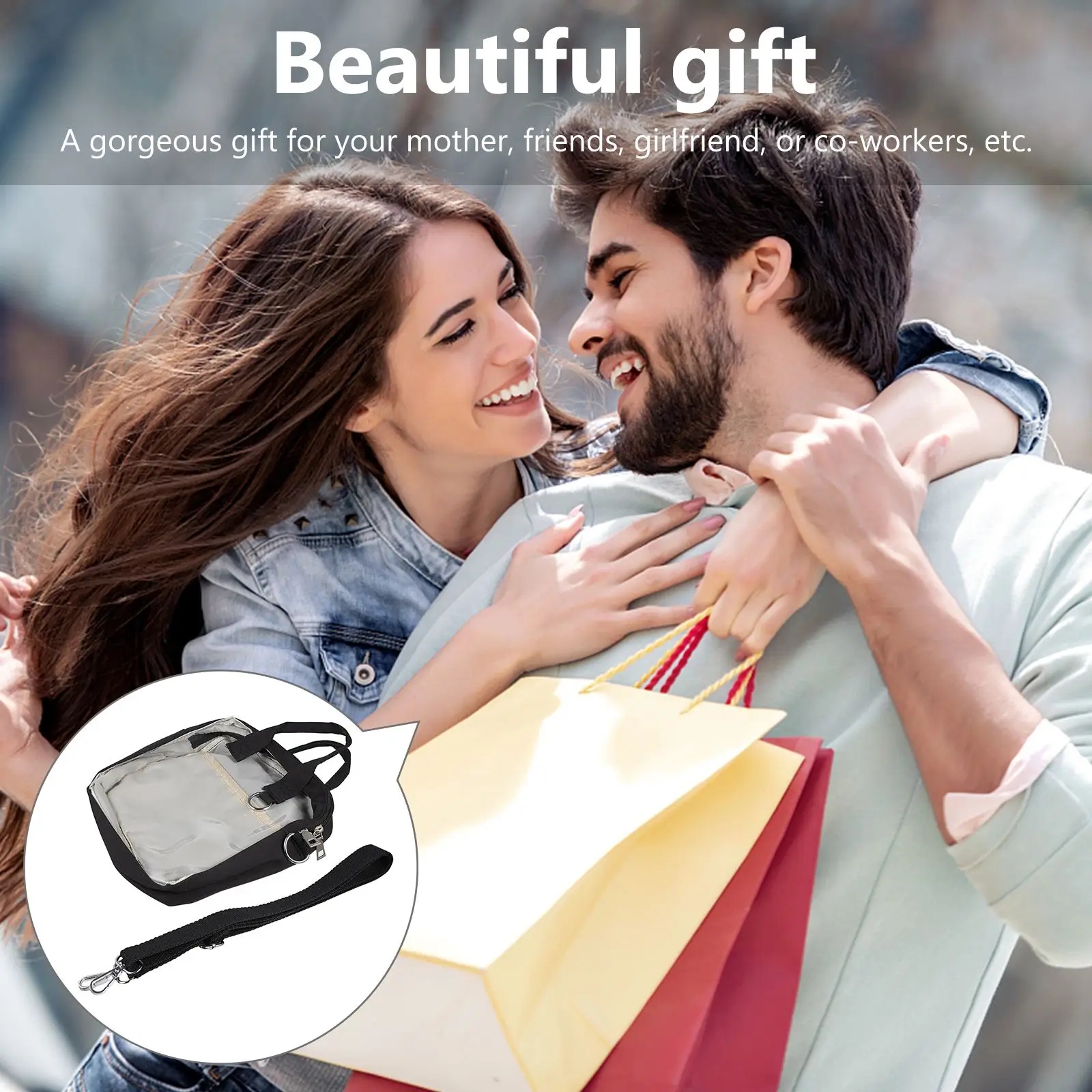 

1pc Stylish Transparent Chic Fashion Messenger Bag Crossbody Bag Handbag For Women Girls