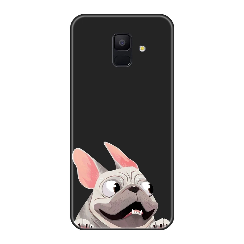 Чехол для Samsung Galaxy A6 A8 Plus 2018 A5 A7 силиконовый чехол с собакой-Мопсом A3 2016 2017 телефона