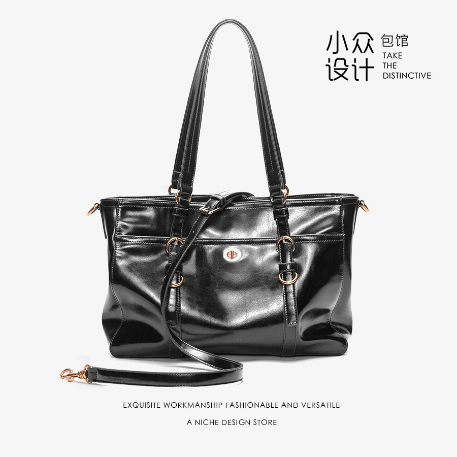 

Brand design luxury ladies bucket shoulder bag single shoulder large capacity messenger broadband female solid color handbag