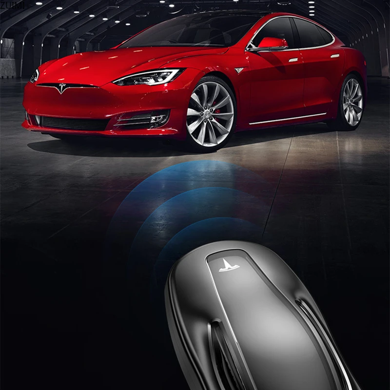 

Чехол для автомобильного ключа из ТПУ ZUIMI Alloy, кожаный чехол для ключа Tesla Model 3 Model X, защитный чехол для ключей из алюминия