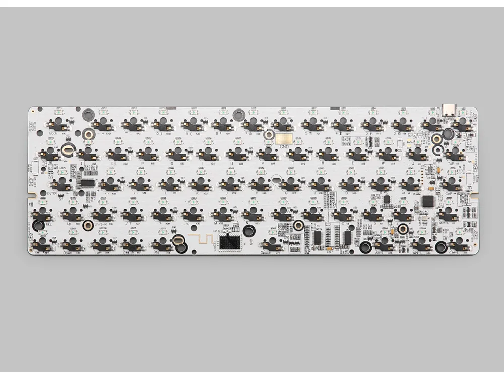 KBDfans Новое поступление GK64 pcb RGB 60% 64 клавиши Горячая замена PCB diy механическая клавиатура hotswap разъем