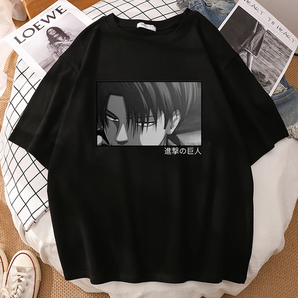 

Attack on Titan Print T shirts Summer O Neck Casual Short Sleeve Top Tee Breathable Comfortable Harajuku Hip Hop Female T shirts