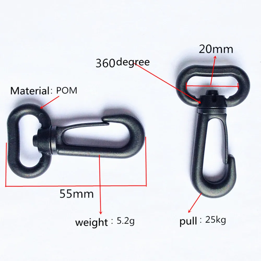 5 шт. пластиковые разноцветные застежки-карабины для ключей 20 мм | Дом и сад
