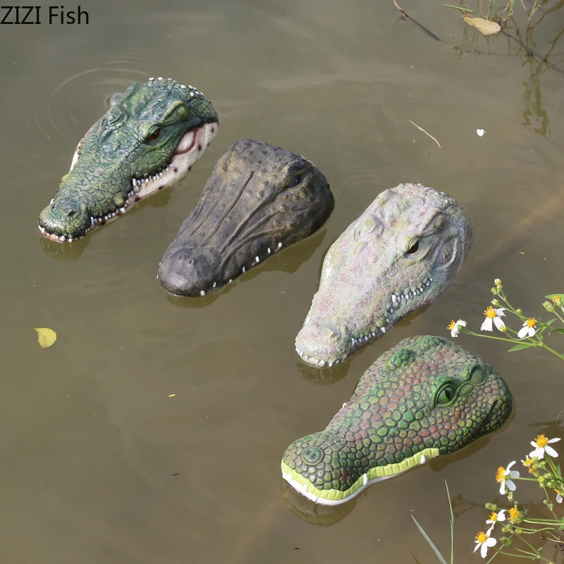 Outdoor Decor Simulation Crocodile Hippopotamus Head Garden Decoration Resin Animal Pond Adornment Courtyard Landscape Crafts | Дом и сад