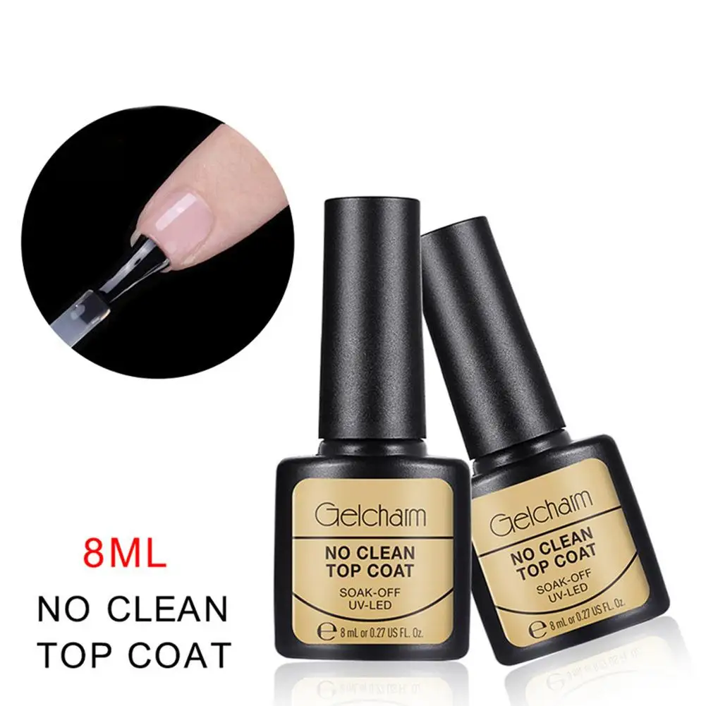 8 мл без чистый лак гель для ногтей Soak Off Гель верхнего и базового покрытия пальто