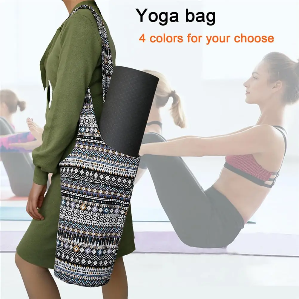 

Shoulder Yoga Bag Canvas Yoga Mat Bag Yoga Tote Sling Carrier For Storing Cup Yoga Mat Mobile Phone Towel Esterilla Yoga