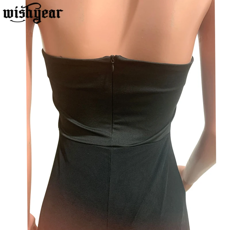 

Solid Color Sheer Mesh Patchwork Lace Up Halter Jumpsuit Plus Size S-2XL Sexy Backless Romper Wide Legs One Piece Overalls
