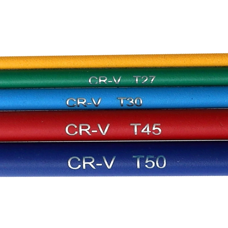 

9Pcs Screwdriver Torx Wrench Set Colour Coding Wear-Resisting Anticorrosion Key Sets Torx Star Spanner