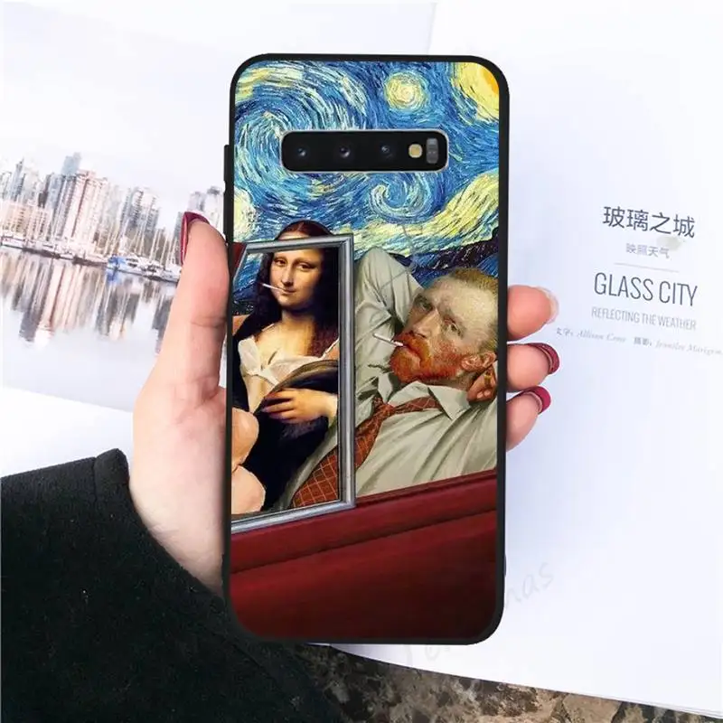 

Van Gogh Mona Lisa art Phone Case For Samsung galaxy S 8 9 10 20 21 30 A 30 50 51 70 note 10 plus Ultra 5g