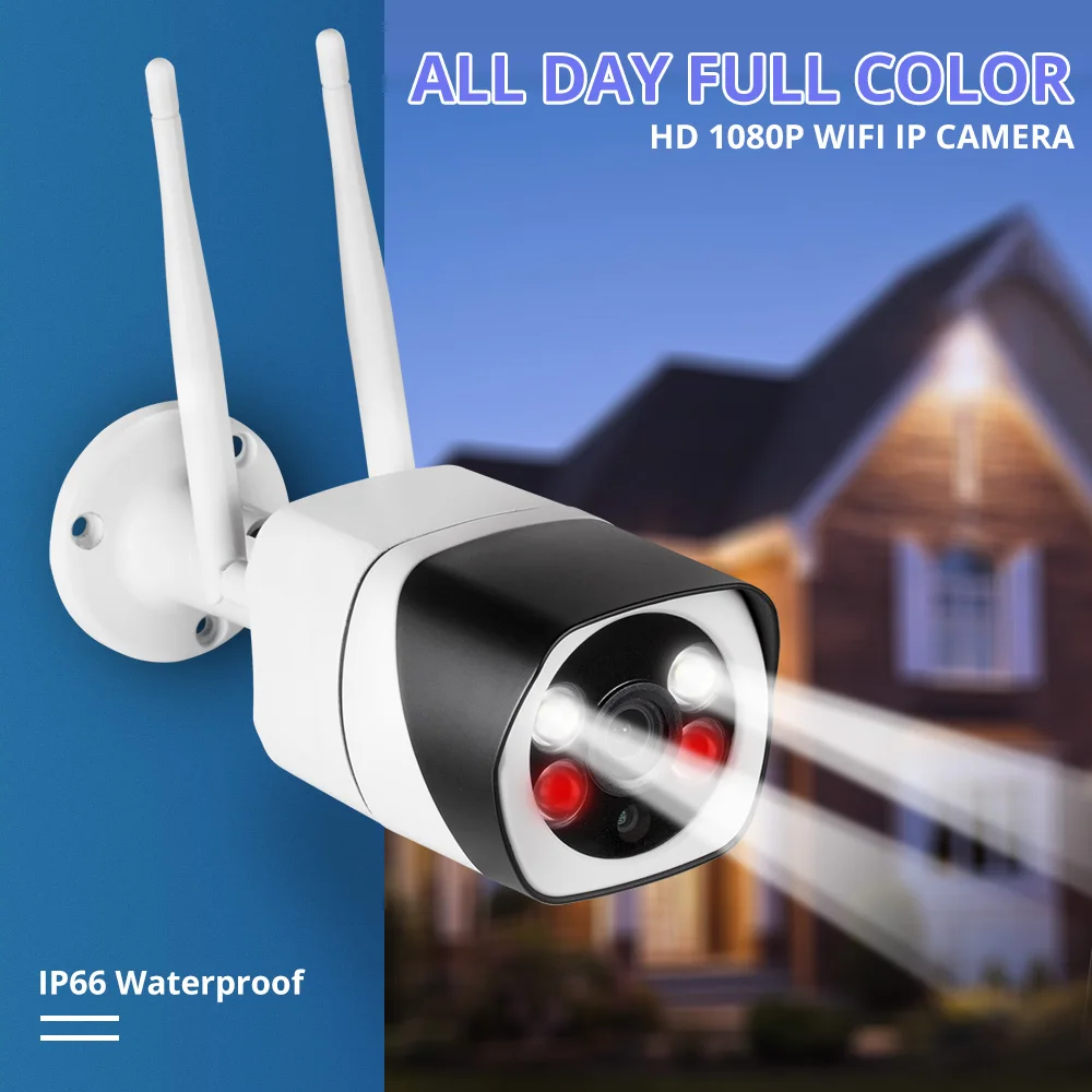 FUERS 1080P WIFI IP камера наружная IP66 Водонепроницаемая полноцветная ИК Ночное Видение