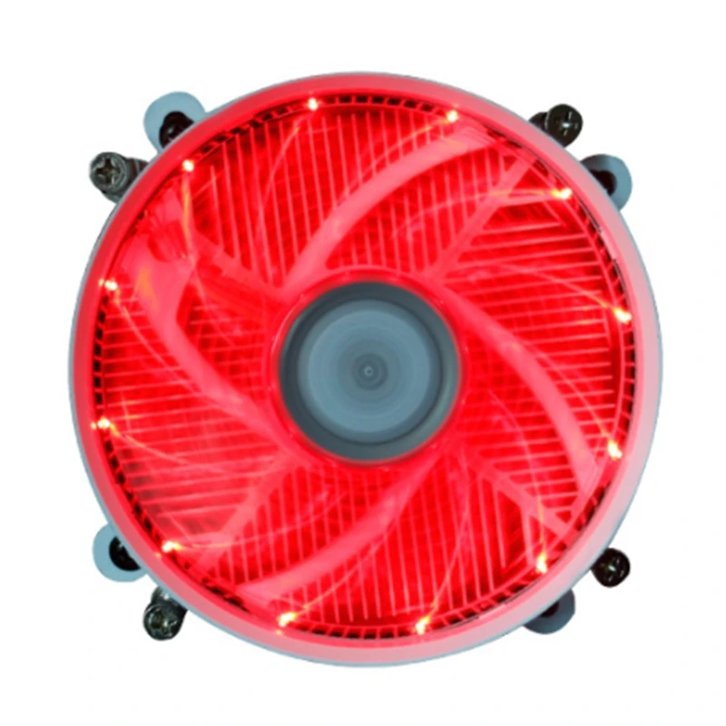 Радиатор процессора беззвучный для I3/I5 9 см светящийся вентилятор 775 шасси