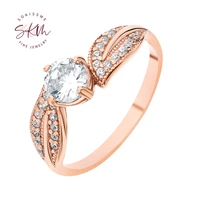 skm luxury designer 14k rose gold rings vintage brand designer vintage engagement rings designer promise luxury fine jewelry
