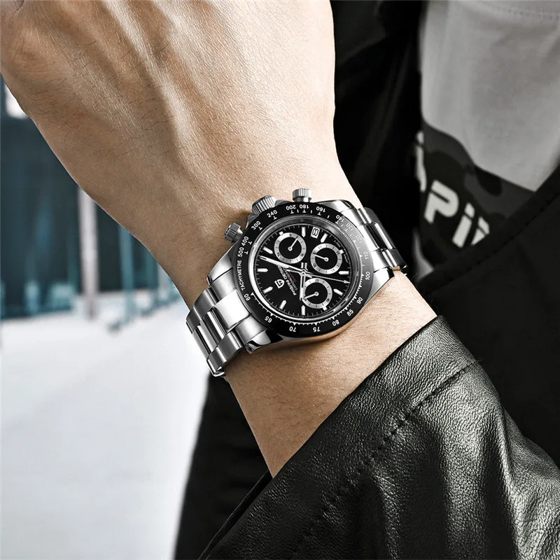 

PAGANI DESIGN Hot Fashion Men Quartz Watch Top Luxury Sports Watch Men Stainless Steel Waterproof Chronograph relogio masculino
