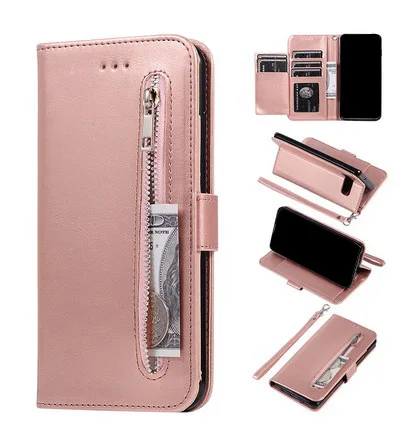 Чехол кошелек на молнии для huawei P30 Fundas силиконовый кожаный чехол книжка P20 Mate10 Mate20