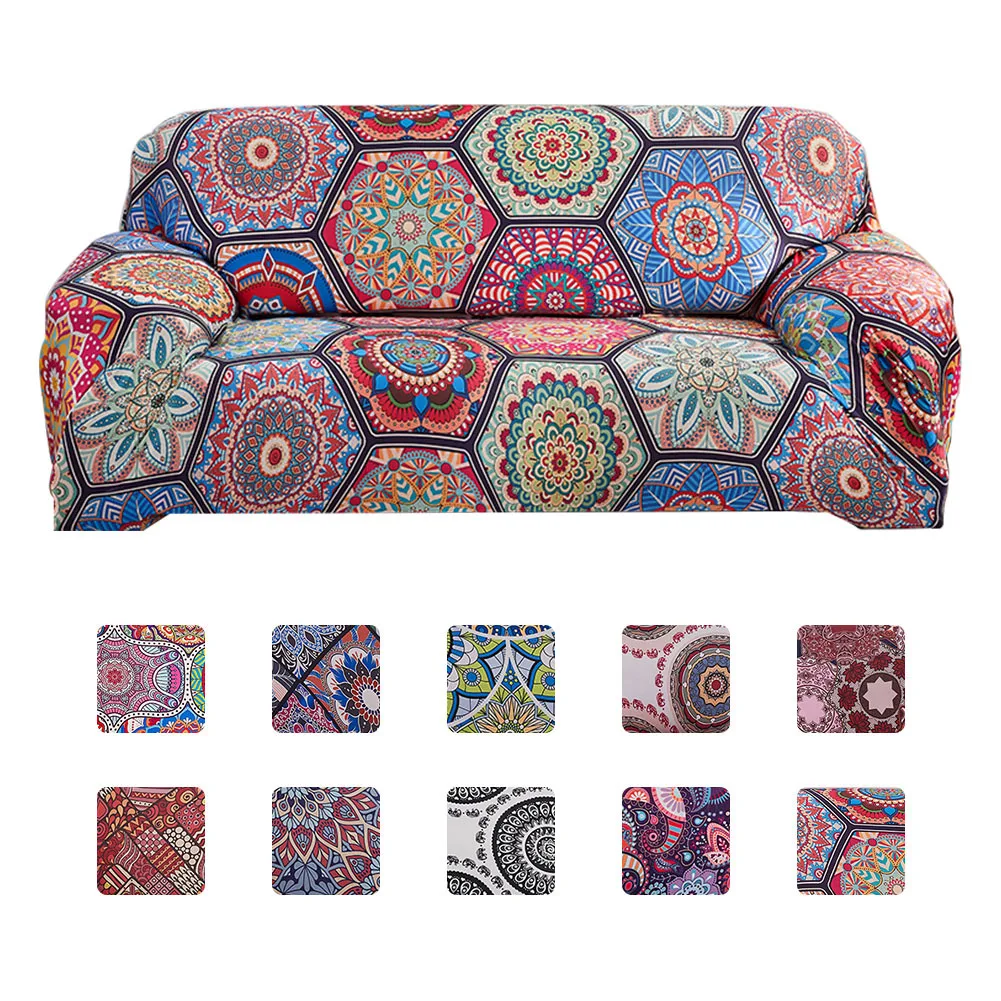 Эластичные чехлы для диванов из полиэстера в богемном стиле вязаной ткани