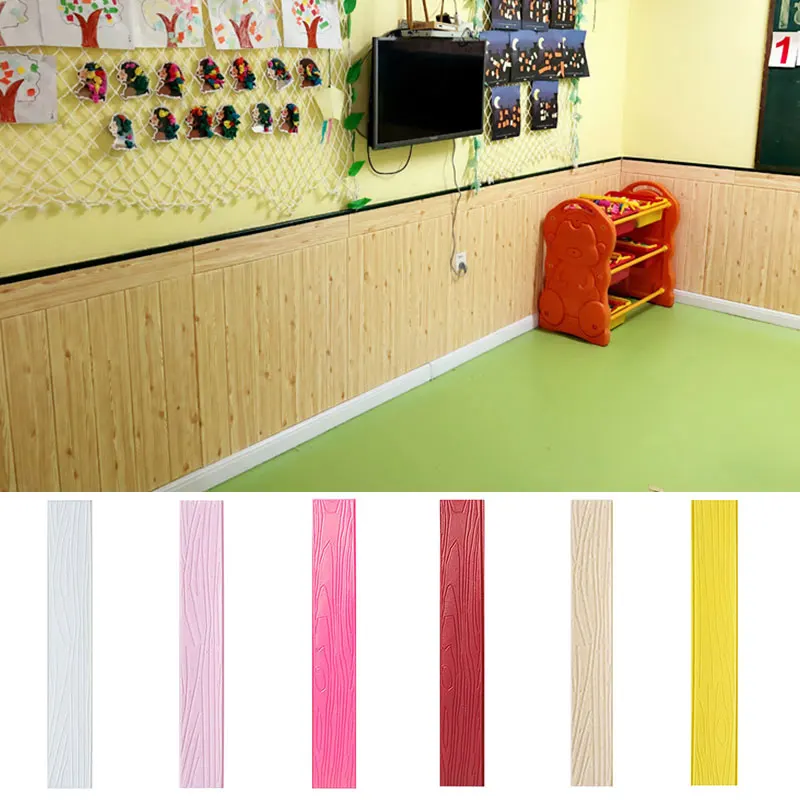 

3D Creative XPE Self-adhesive Baseboard Stair Waterproof Sticker Stair Wood Grain Sticker Anchor Line Wallpaper